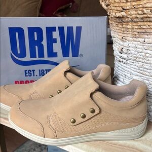 DREW Women's Slip-On Loafers in Tan